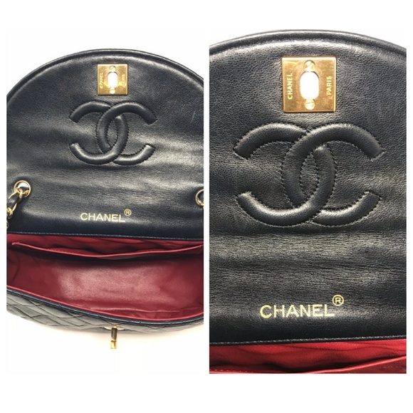 CHANEL Black Leather Half Moon Crossbody Bag - Picture 5 of 8